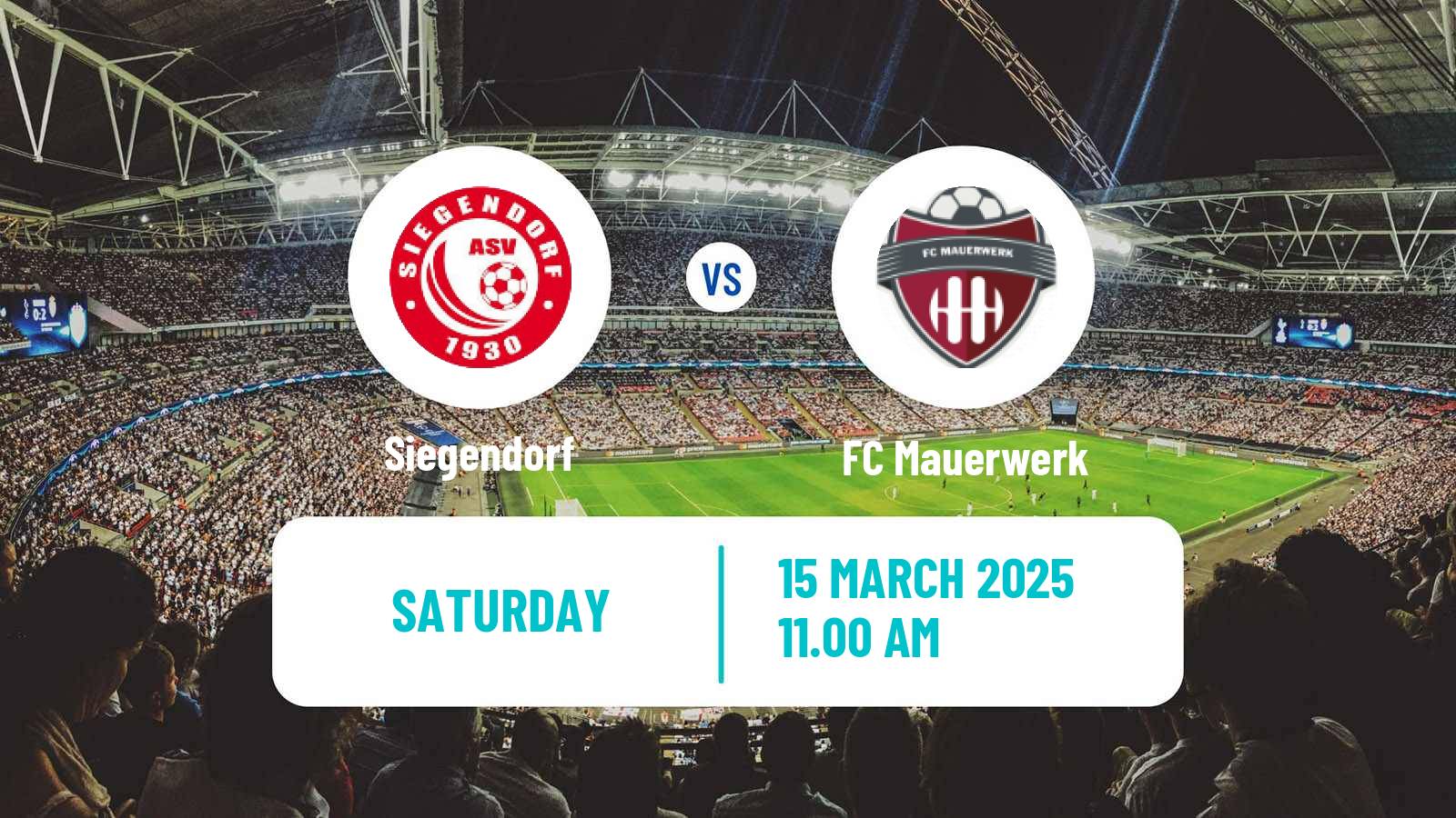 Soccer Austrian Regionalliga East Siegendorf - Mauerwerk