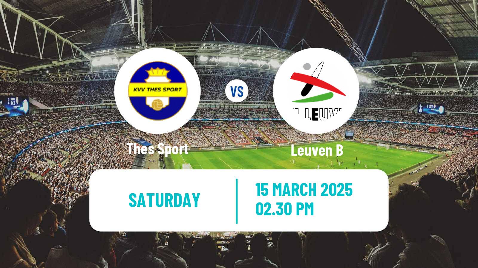 Soccer Belgian National Division 1 VV Thes Sport - Leuven B