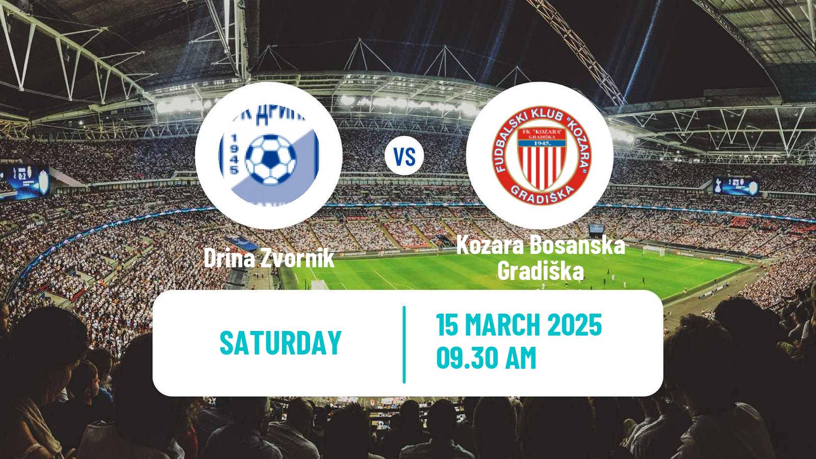 Soccer Bosnian Prva Liga RS Drina Zvornik - Kozara Bosanska Gradiška