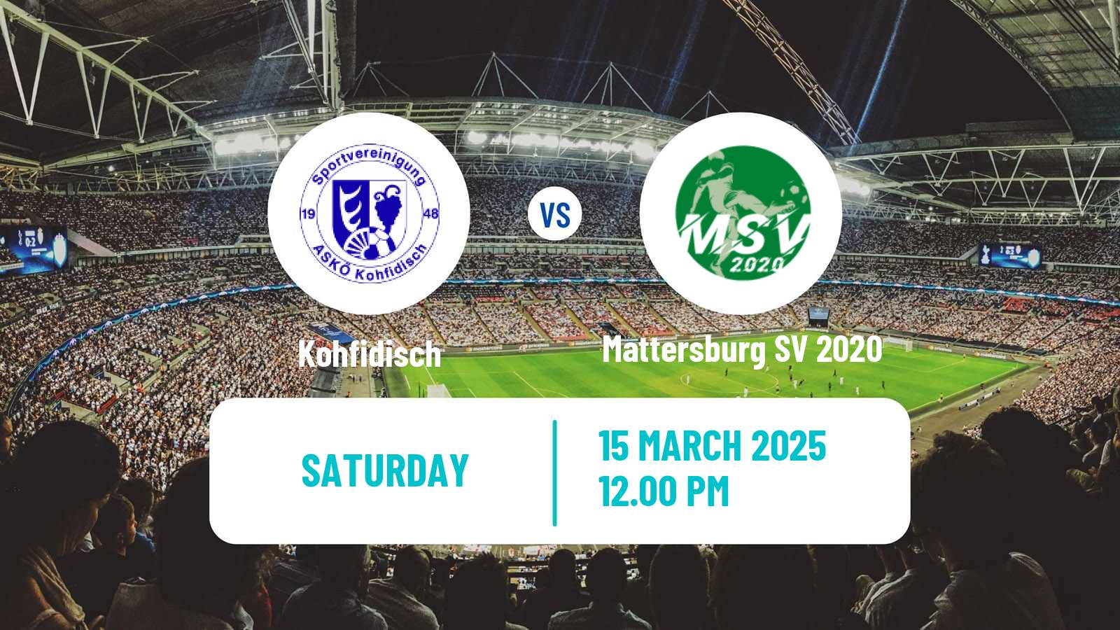 Soccer Austrian Landesliga Burgenland Kohfidisch - Mattersburg SV 2020