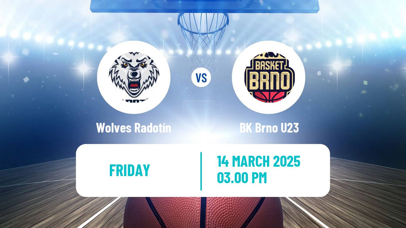 Basketball Czech 1 Liga Basketball Wolves Radotín - Brno U23