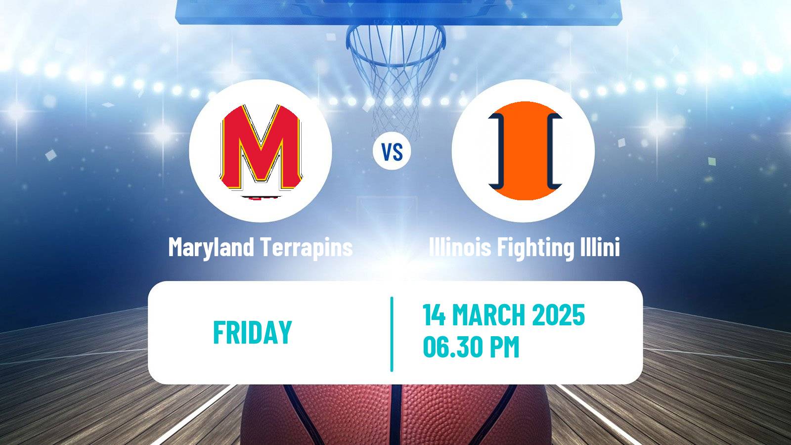 Basketball NCAA College Basketball Maryland Terrapins - Illinois Fighting Illini
