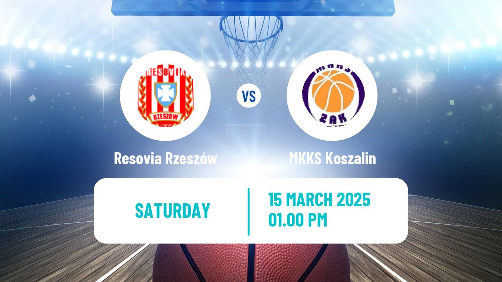 Basketball Polish 1 Liga Basketball Resovia Rzeszów - MKKS Koszalin