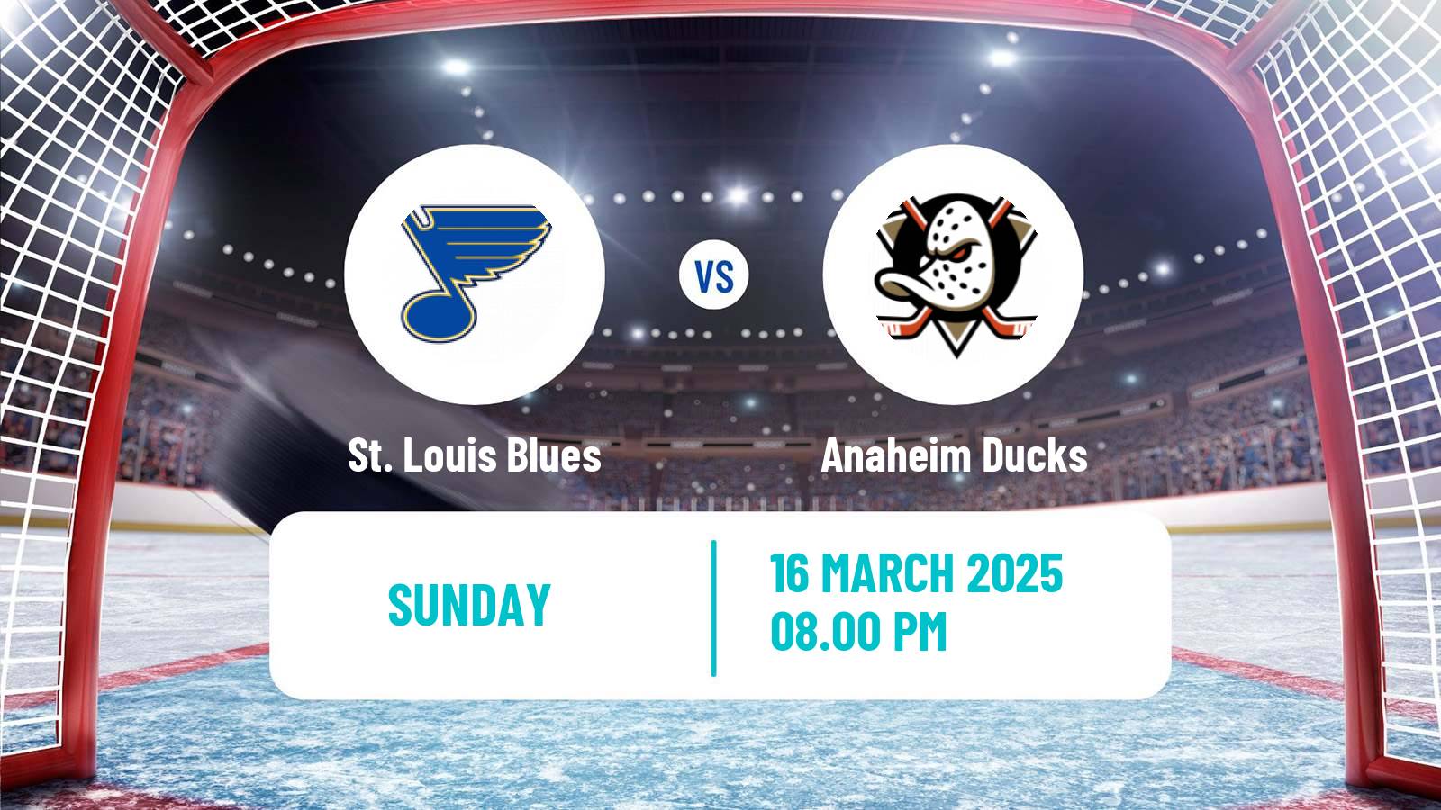 Hockey NHL St. Louis Blues - Anaheim Ducks