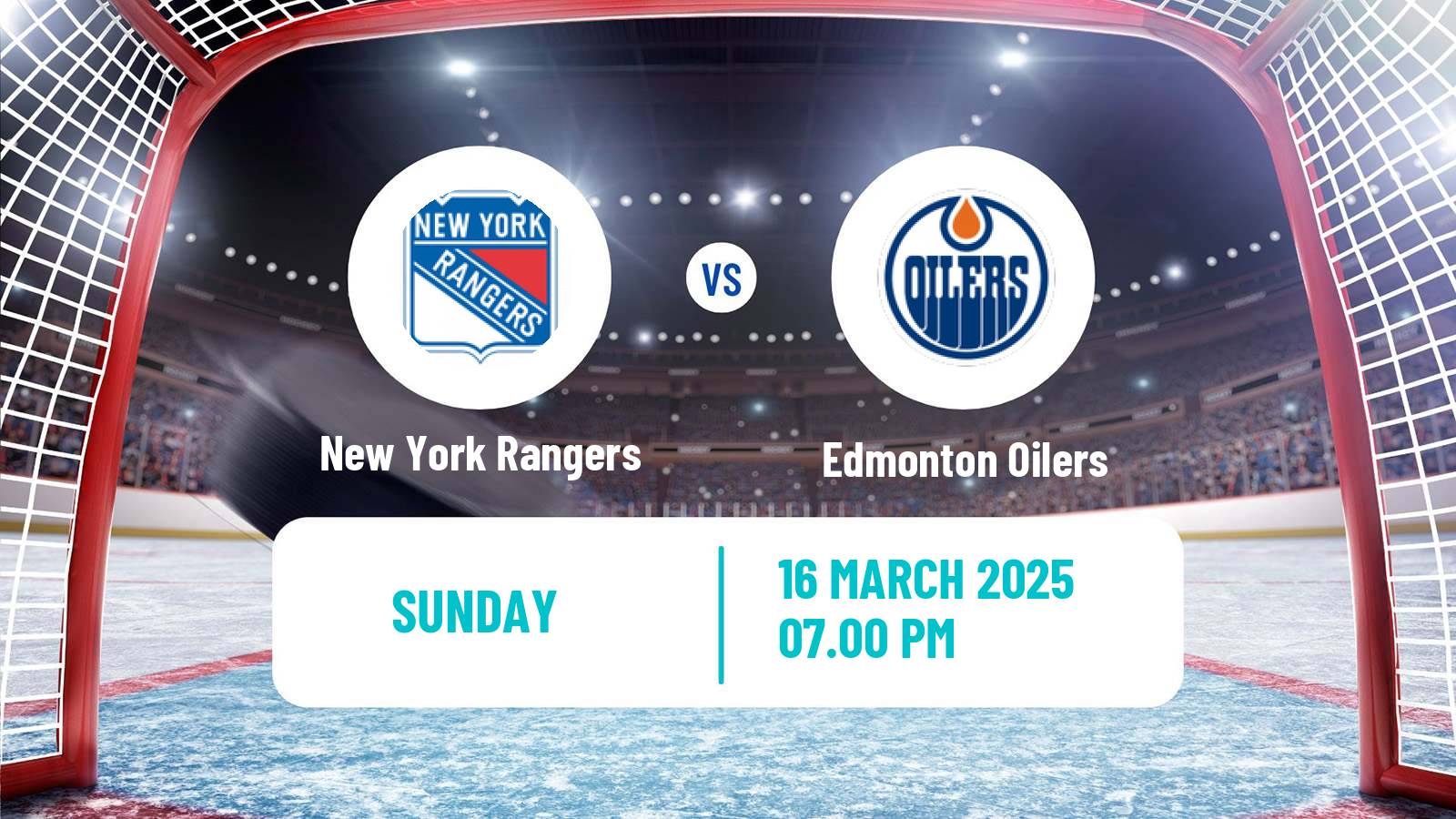 Hockey NHL New York Rangers - Edmonton Oilers