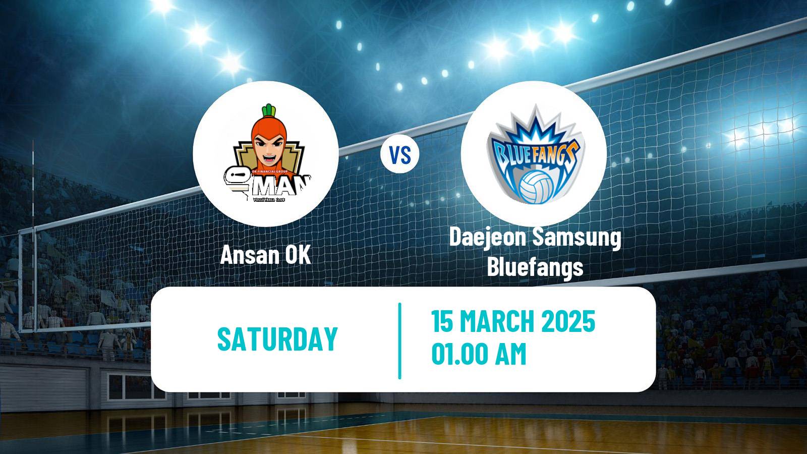 Volleyball South Korean V-League Ansan OK - Daejeon Samsung Bluefangs