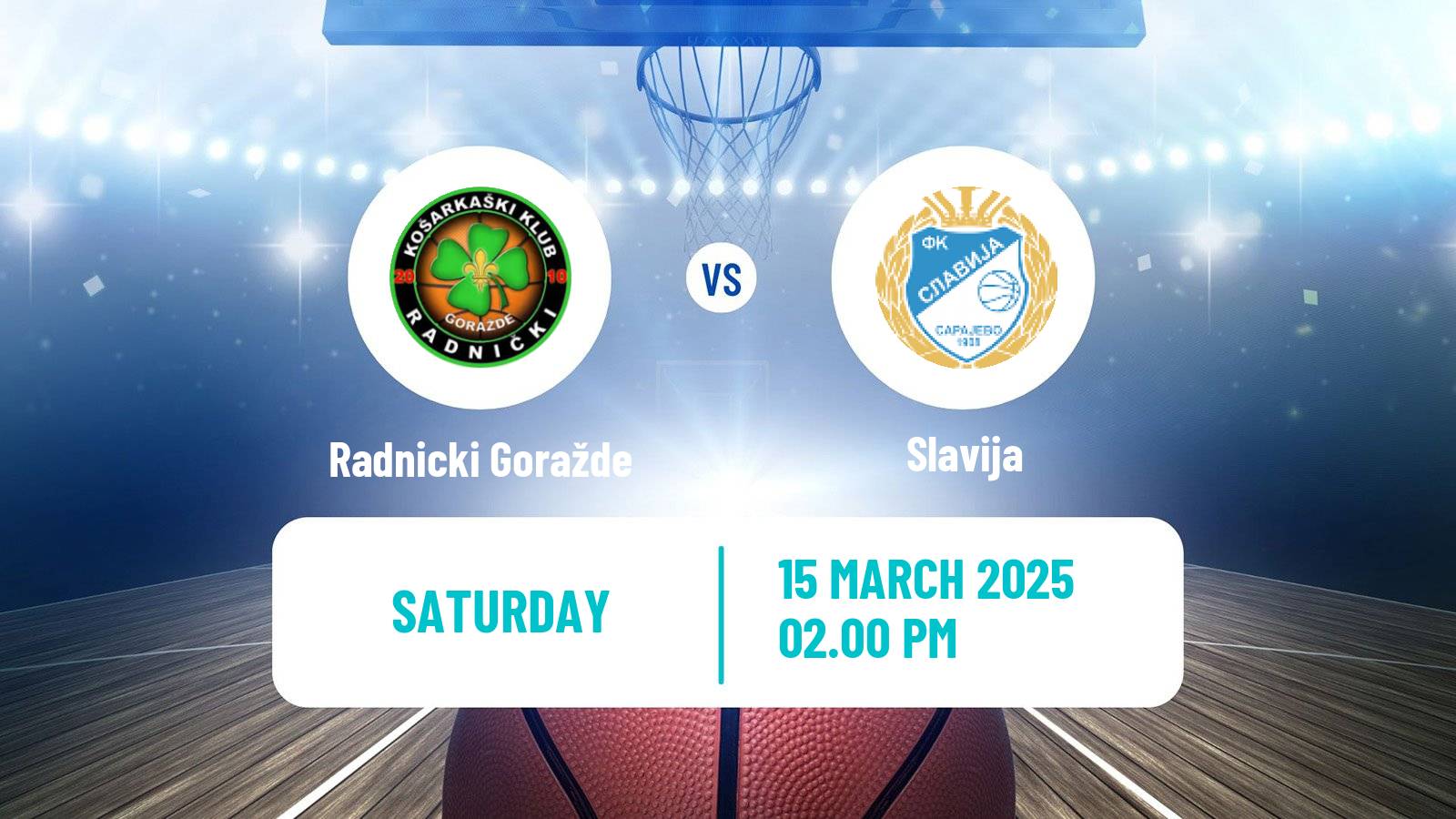 Basketball Bosnian Prvenstvo Basketball Radnicki Goražde - Slavija
