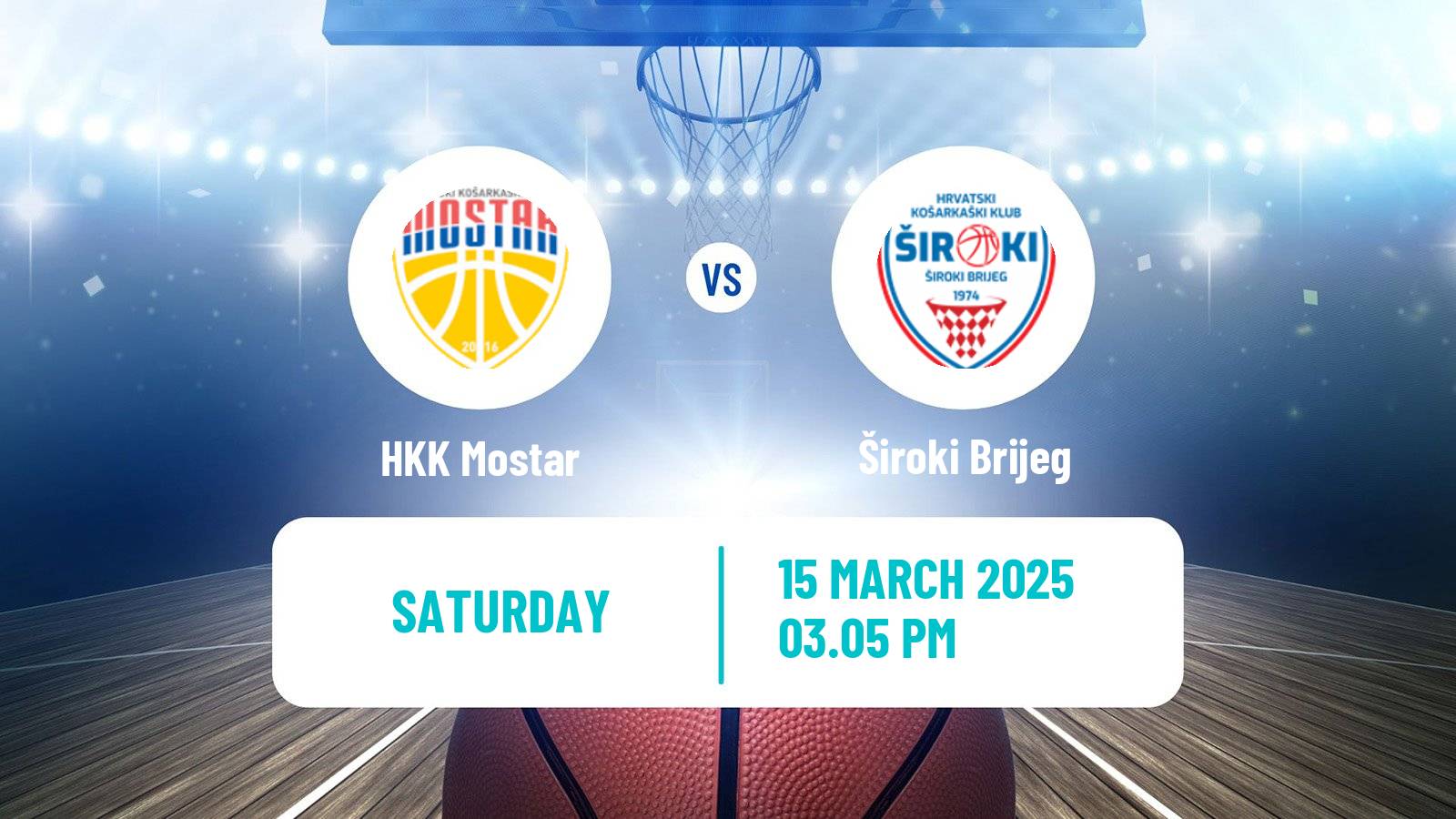 Basketball Bosnian Prvenstvo Basketball HKK Mostar - Široki Brijeg