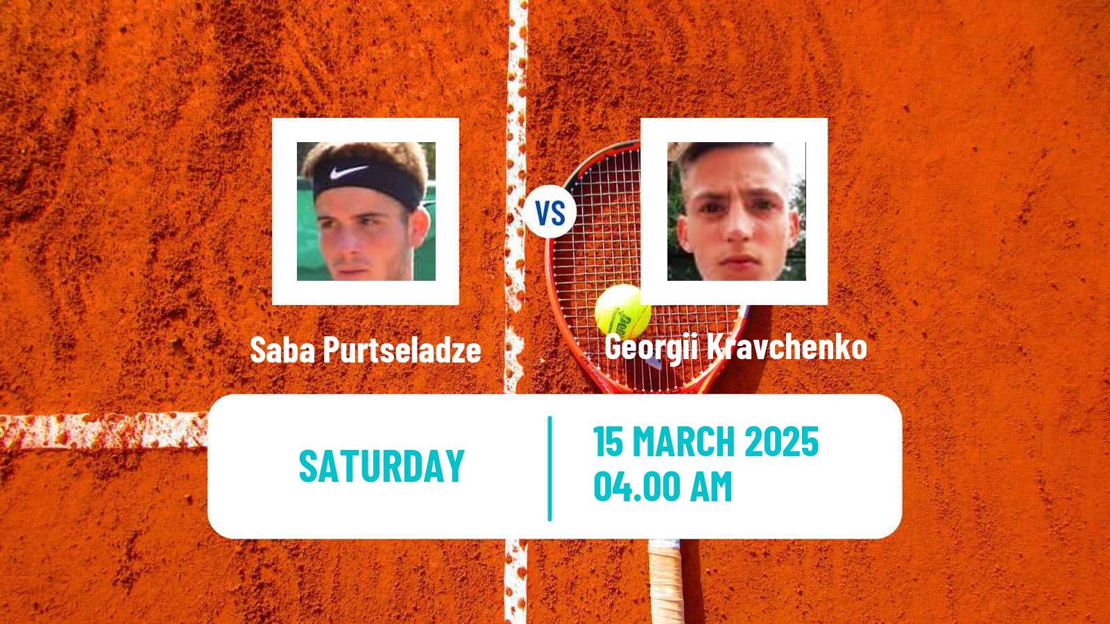 Tennis ITF M15 Sharm Elsheikh 7 Men Saba Purtseladze - Georgii Kravchenko