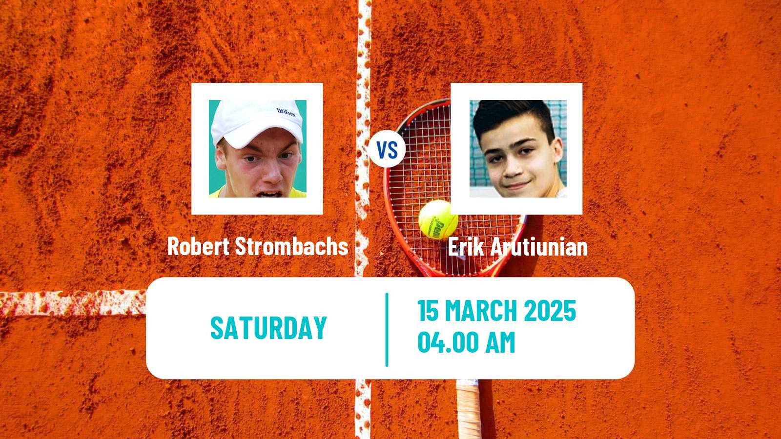 Tennis ITF M15 Sharm Elsheikh 7 Men Robert Strombachs - Erik Arutiunian