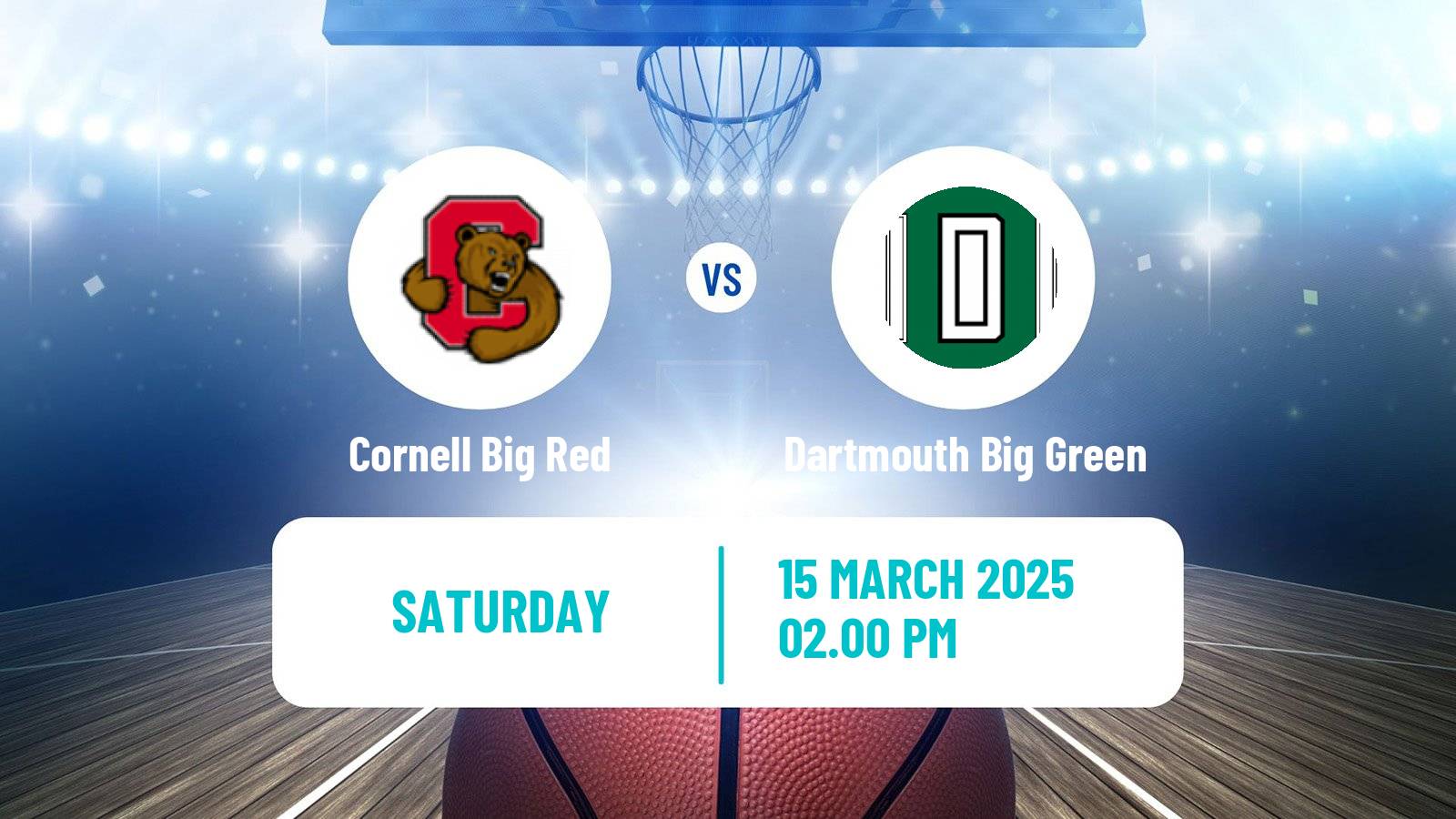 Basketball NCAA College Basketball Cornell Big Red - Dartmouth Big Green
