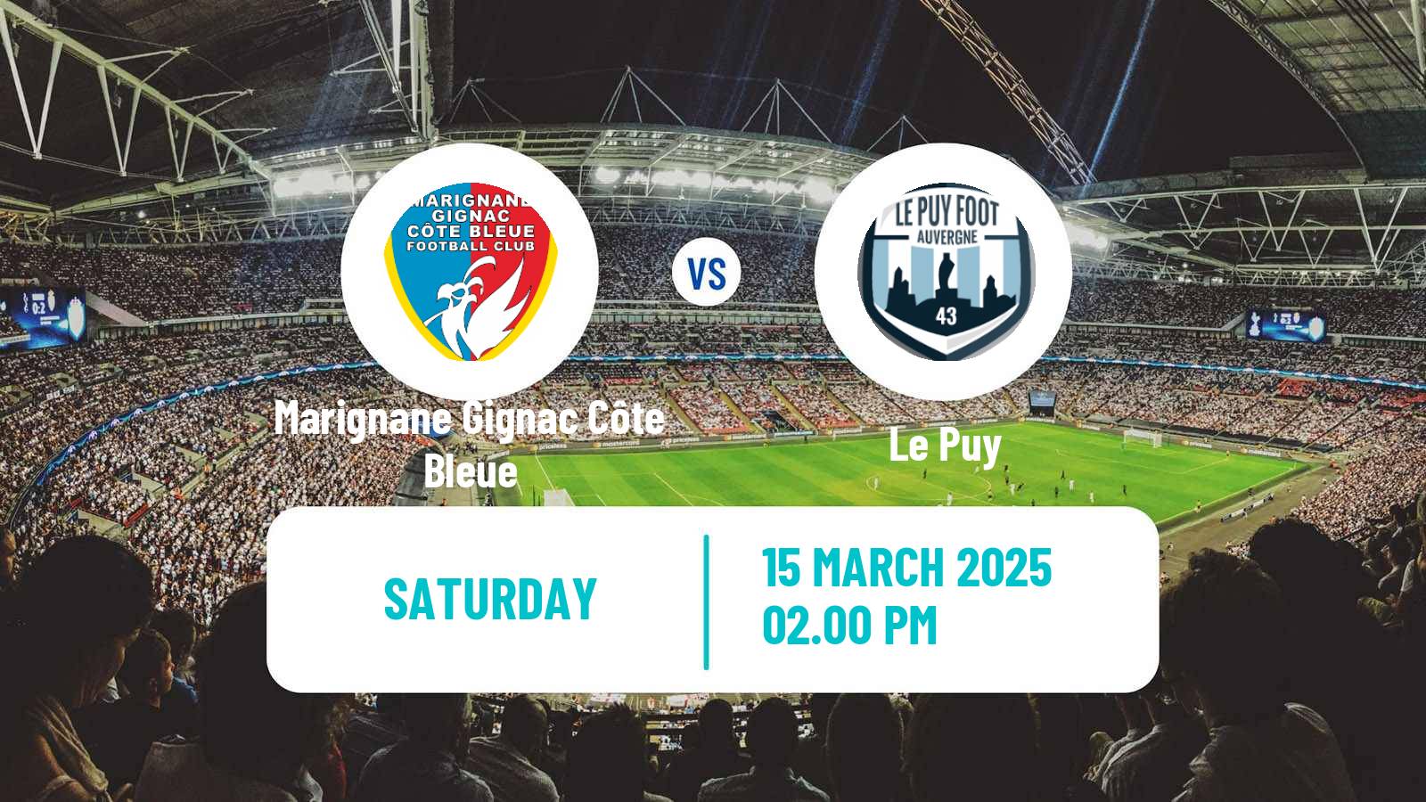 Soccer French National 2 - Group A Marignane Gignac Côte Bleue - Le Puy