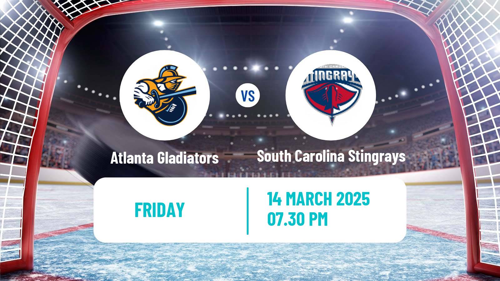 Hockey ECHL Atlanta Gladiators - South Carolina Stingrays