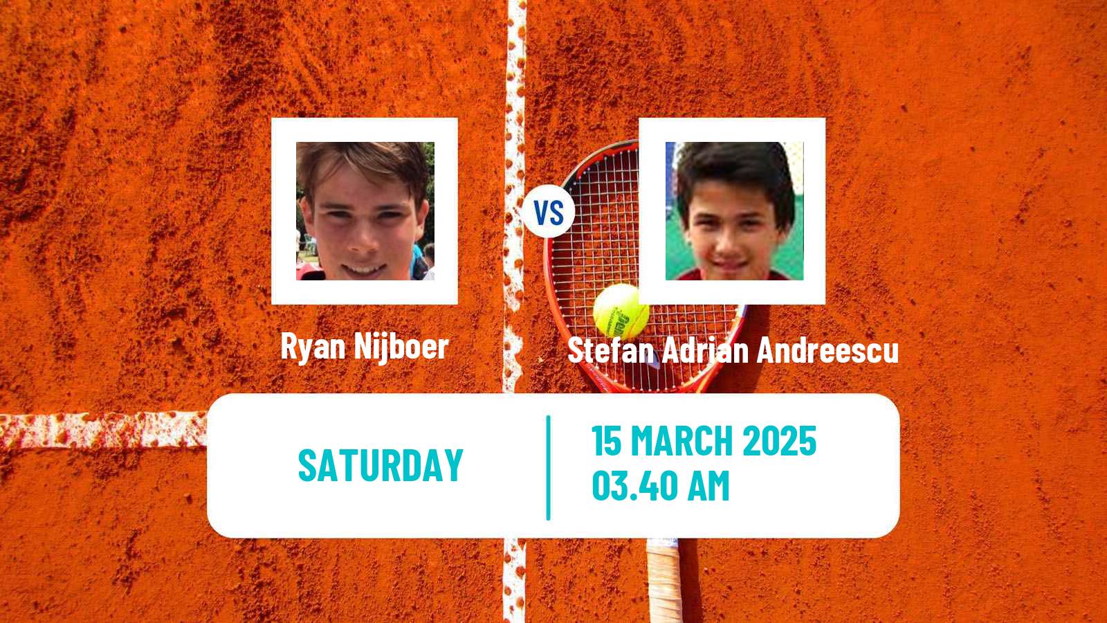 Tennis ITF M15 Antalya 8 Men Ryan Nijboer - Stefan Adrian Andreescu