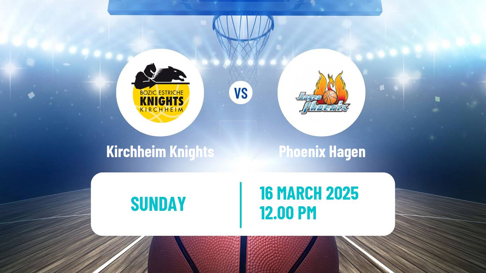 Basketball German Pro A Basketball Kirchheim Knights - Phoenix Hagen