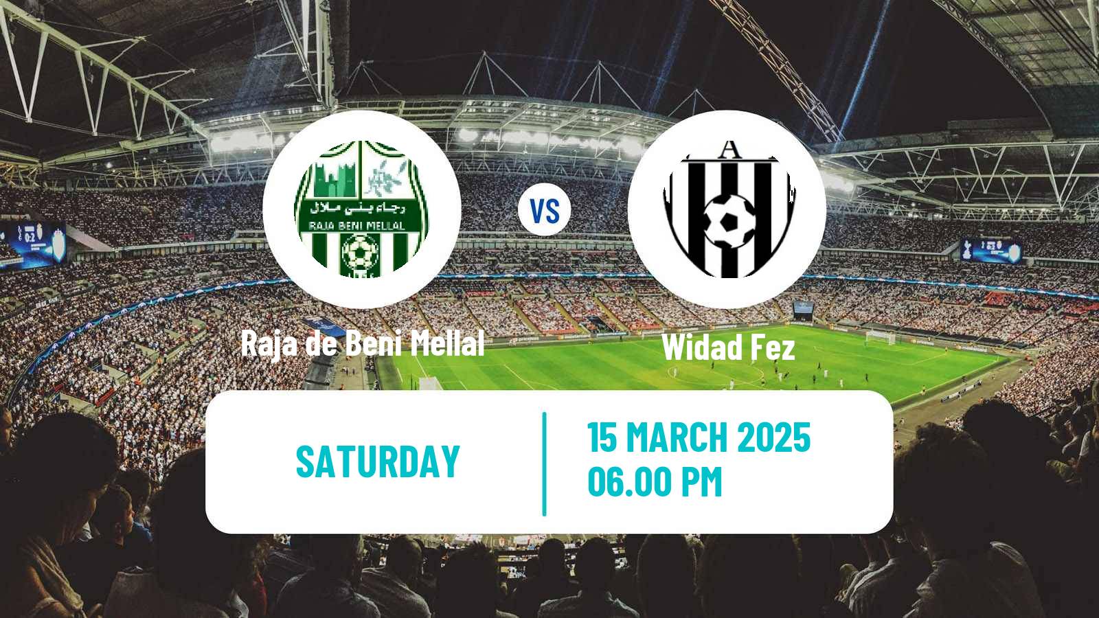 Soccer Moroccan Botola 2 Raja de Beni Mellal - Widad Fez