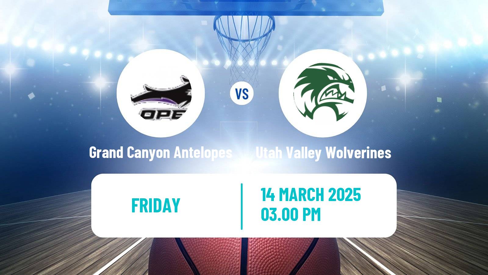 Basketball NCAA College Basketball Women Grand Canyon Antelopes - Utah Valley Wolverines