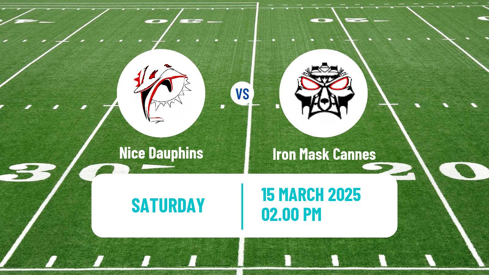 American football French Championnat Elite American Football Nice Dauphins - Iron Mask Cannes