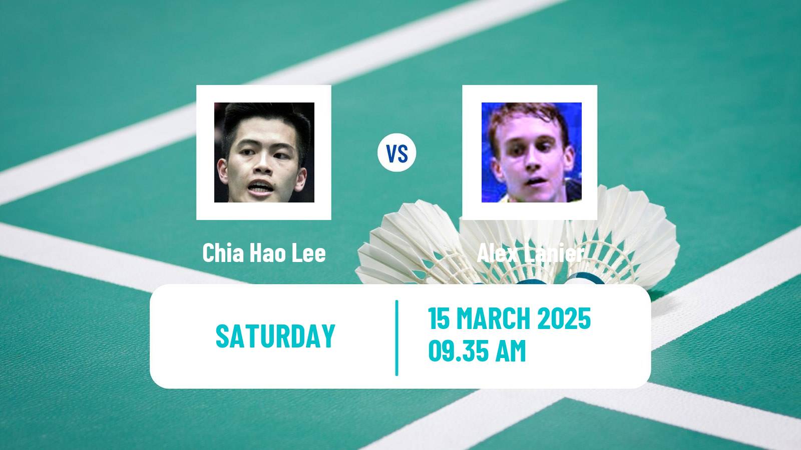 Badminton BWF World Tour All England Open Men Chia Hao Lee - Alex Lanier