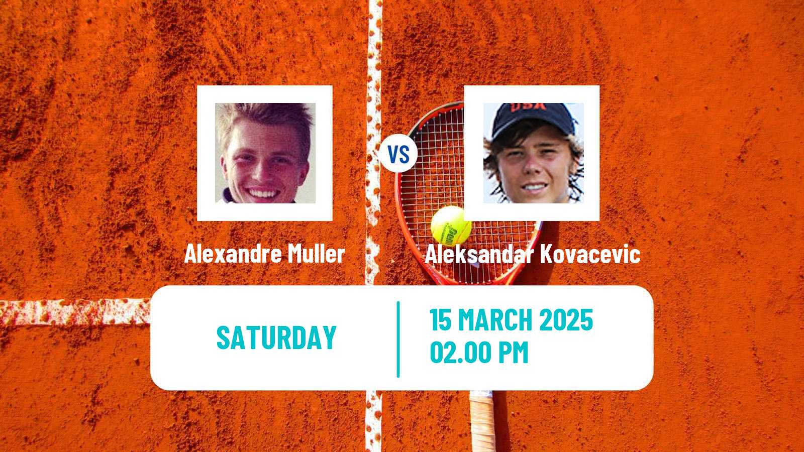 Tennis Cap Cana Challenger Men Alexandre Muller - Aleksandar Kovacevic