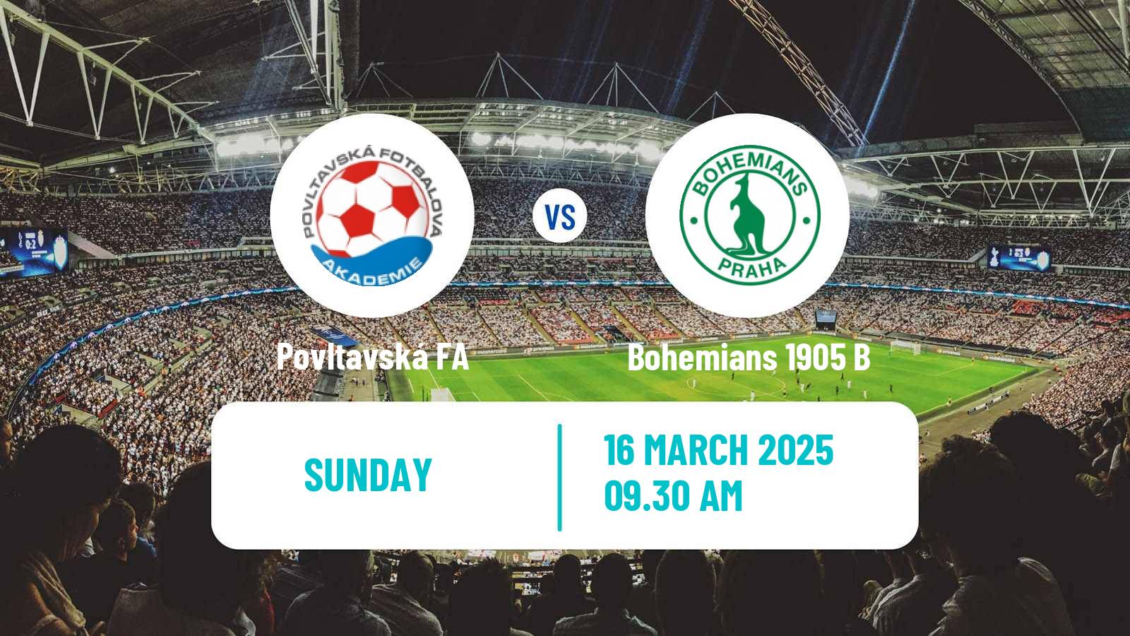 Football Czech CFL Group A Povltavská FA - Bohemians 1905 B