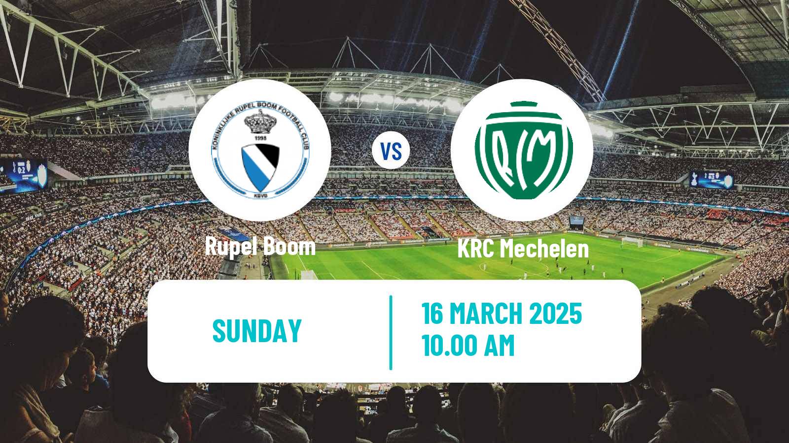 Soccer Belgian Second Amateur Division Group B Rupel Boom - KRC Mechelen