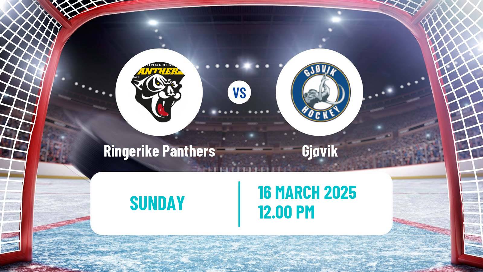 Hockey Norwegian Division 1 Hockey Ringerike Panthers - Gjøvik