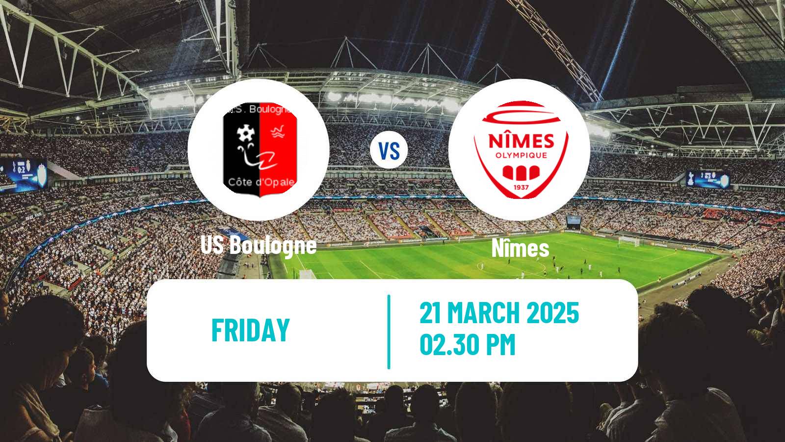 Soccer French National League Boulogne - Nîmes