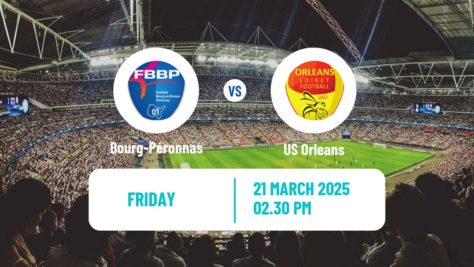 Soccer French National League Bourg-Péronnas - Orleans