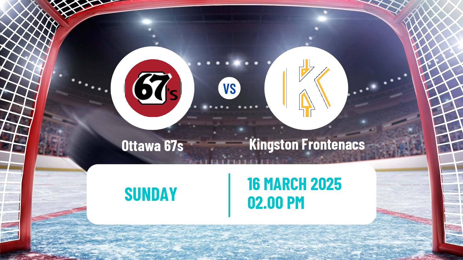 Hockey OHL Ottawa 67s - Kingston Frontenacs