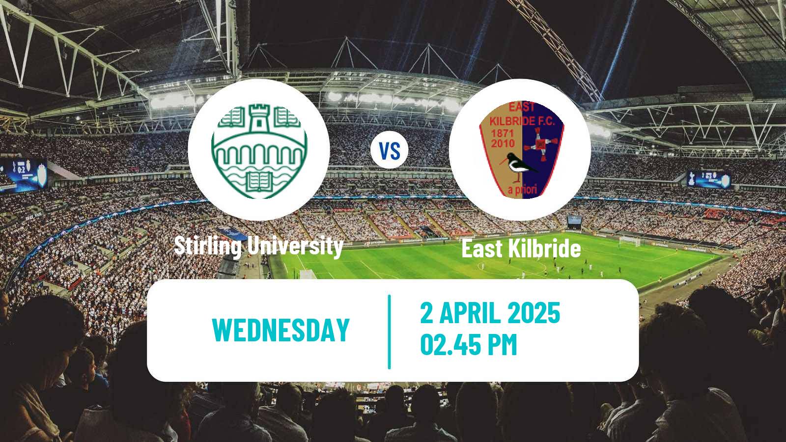 Soccer Scottish Lowland League Stirling University - East Kilbride