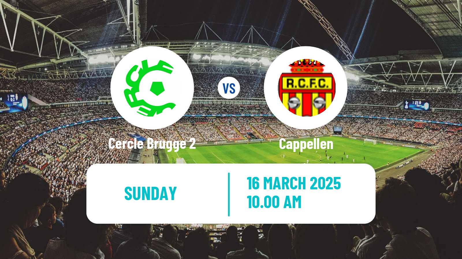Soccer Belgian National Division 1 VV Cercle Brugge 2 - Cappellen