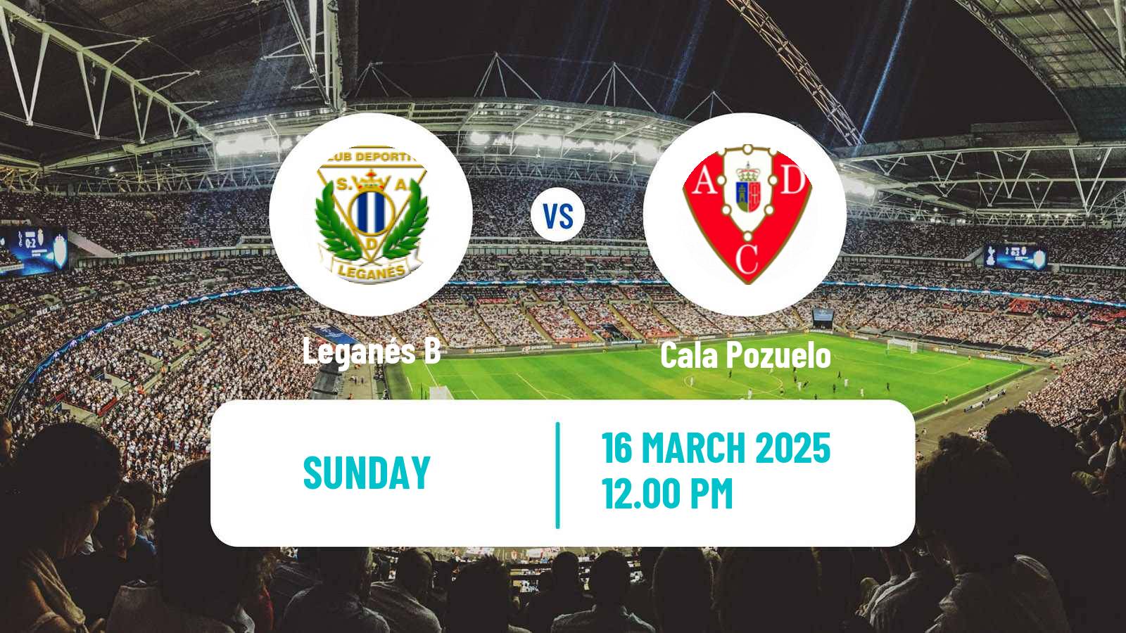 Soccer Spanish Tercera RFEF - Group 7 Leganés B - Cala Pozuelo