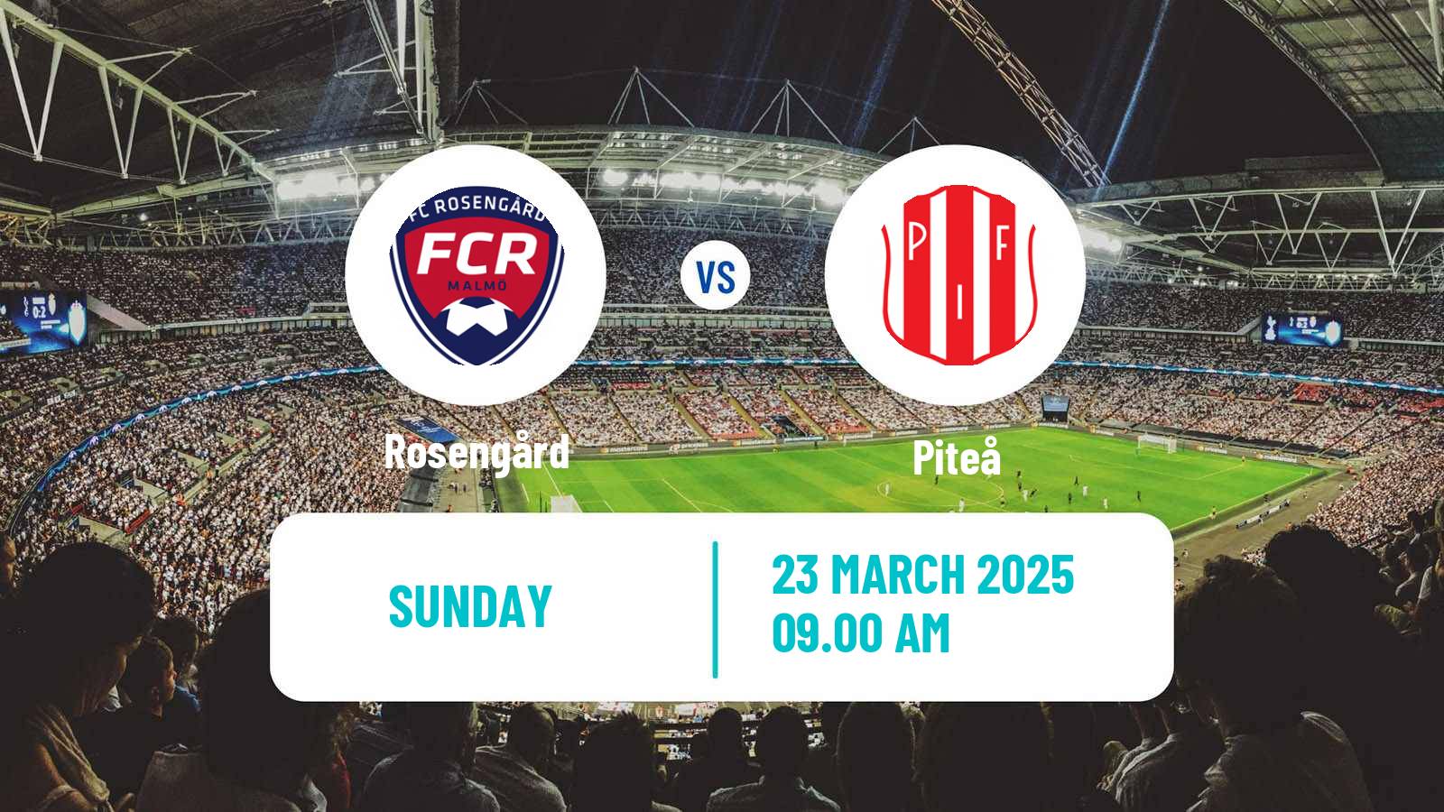 Soccer Swedish Allsvenskan Women Rosengård - Piteå