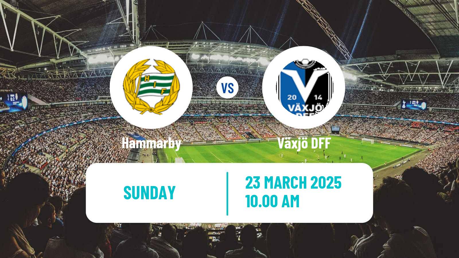 Soccer Swedish Allsvenskan Women Hammarby - Växjö DFF
