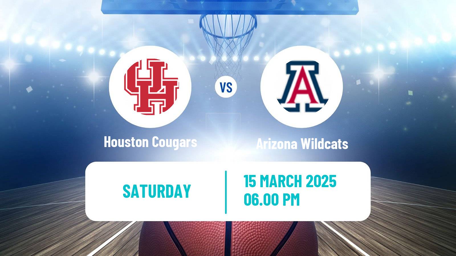 Basketball NCAA College Basketball Houston Cougars - Arizona Wildcats
