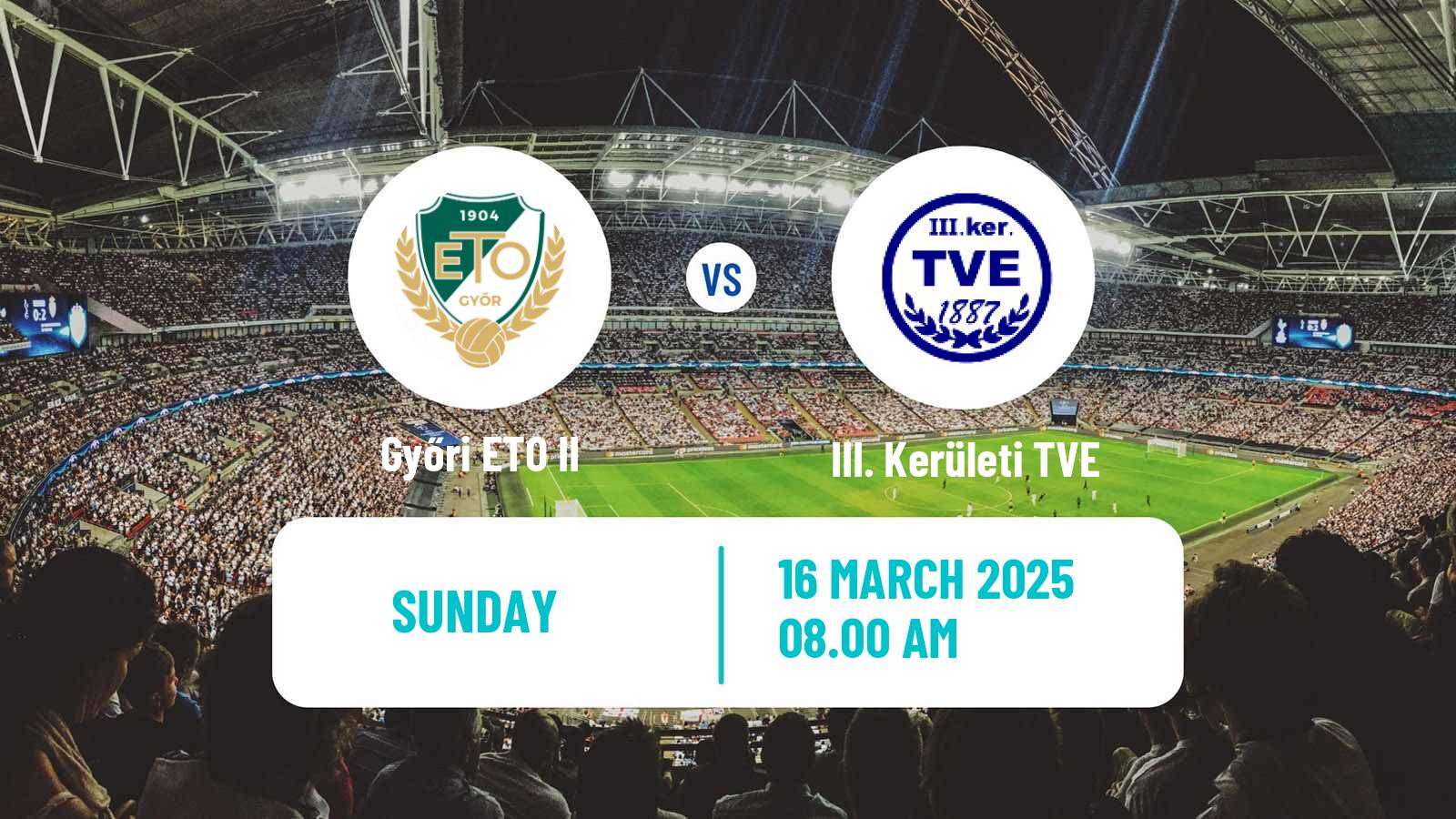 Soccer Hungarian NB III Northwest Győri ETO II - III. Kerületi TVE