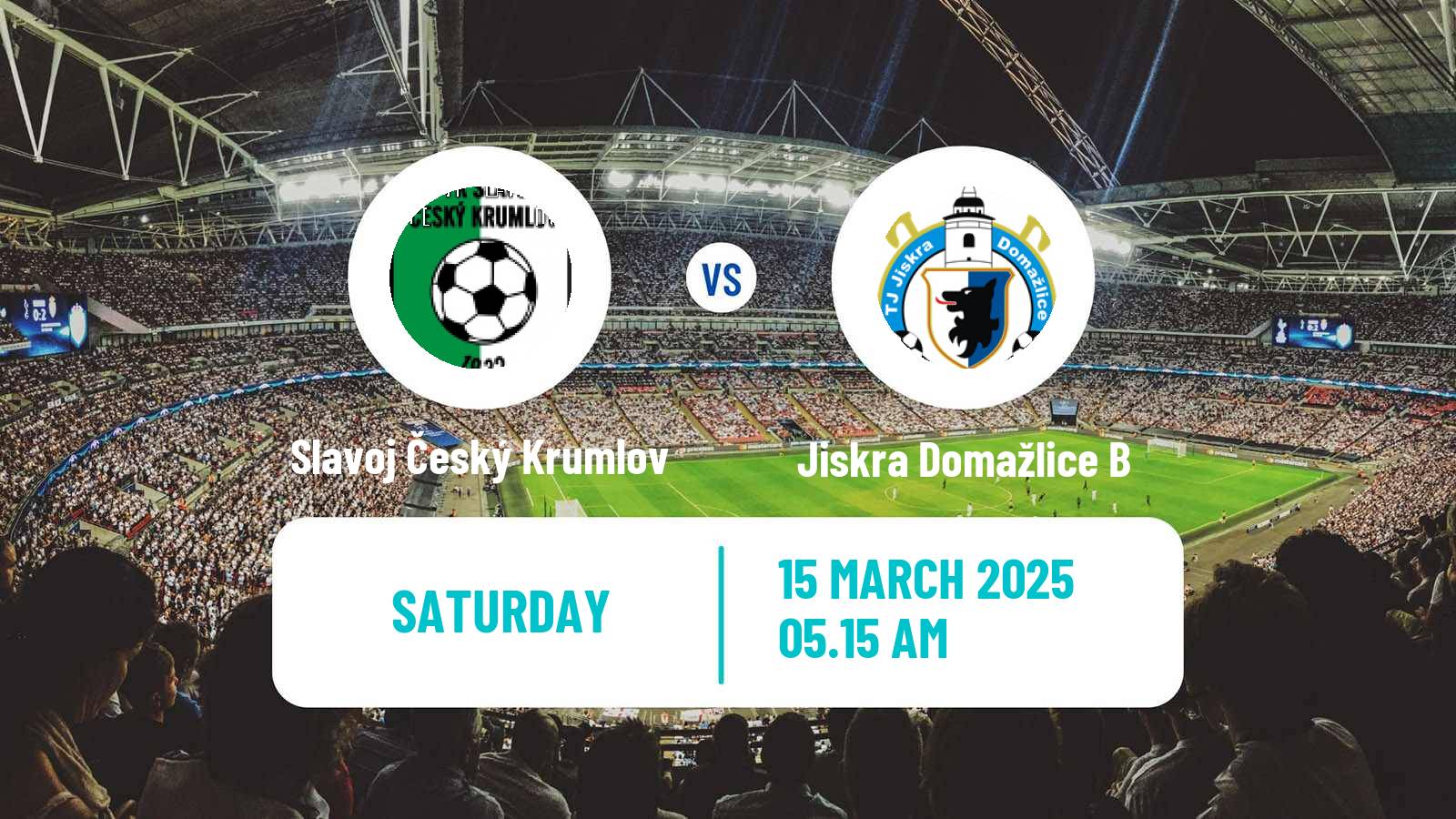 Soccer Czech Division A Slavoj Český Krumlov - Jiskra Domažlice B