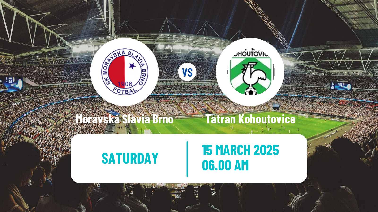 Soccer Czech Jihomoravsky KP Moravská Slavia Brno - Tatran Kohoutovice
