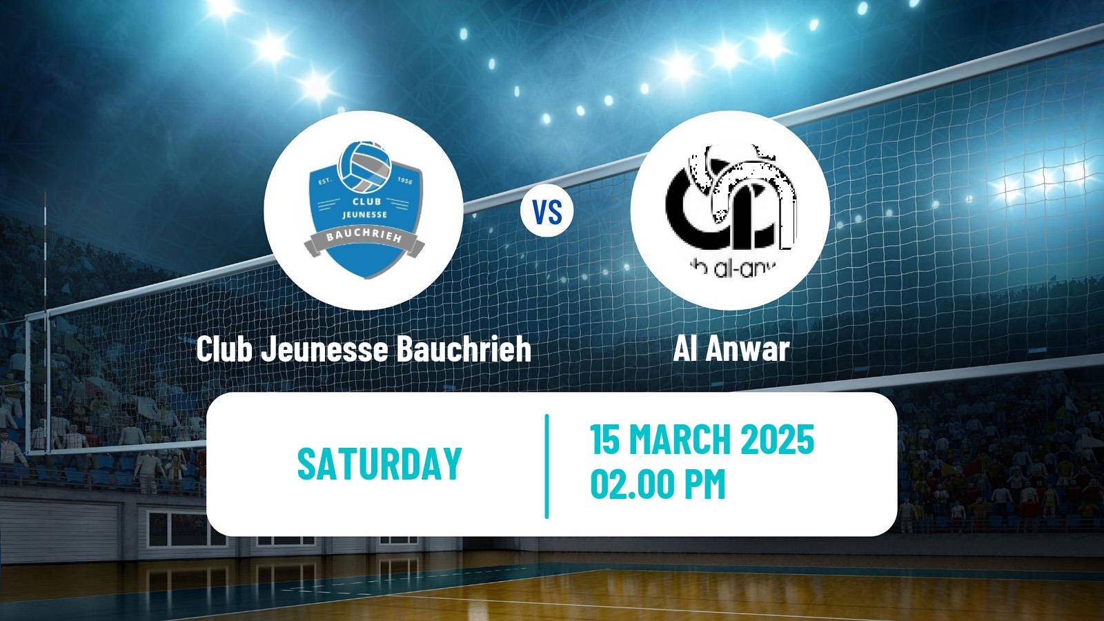 Volleyball Lebanese 1st Division Volleyball Club Jeunesse Bauchrieh - Al Anwar
