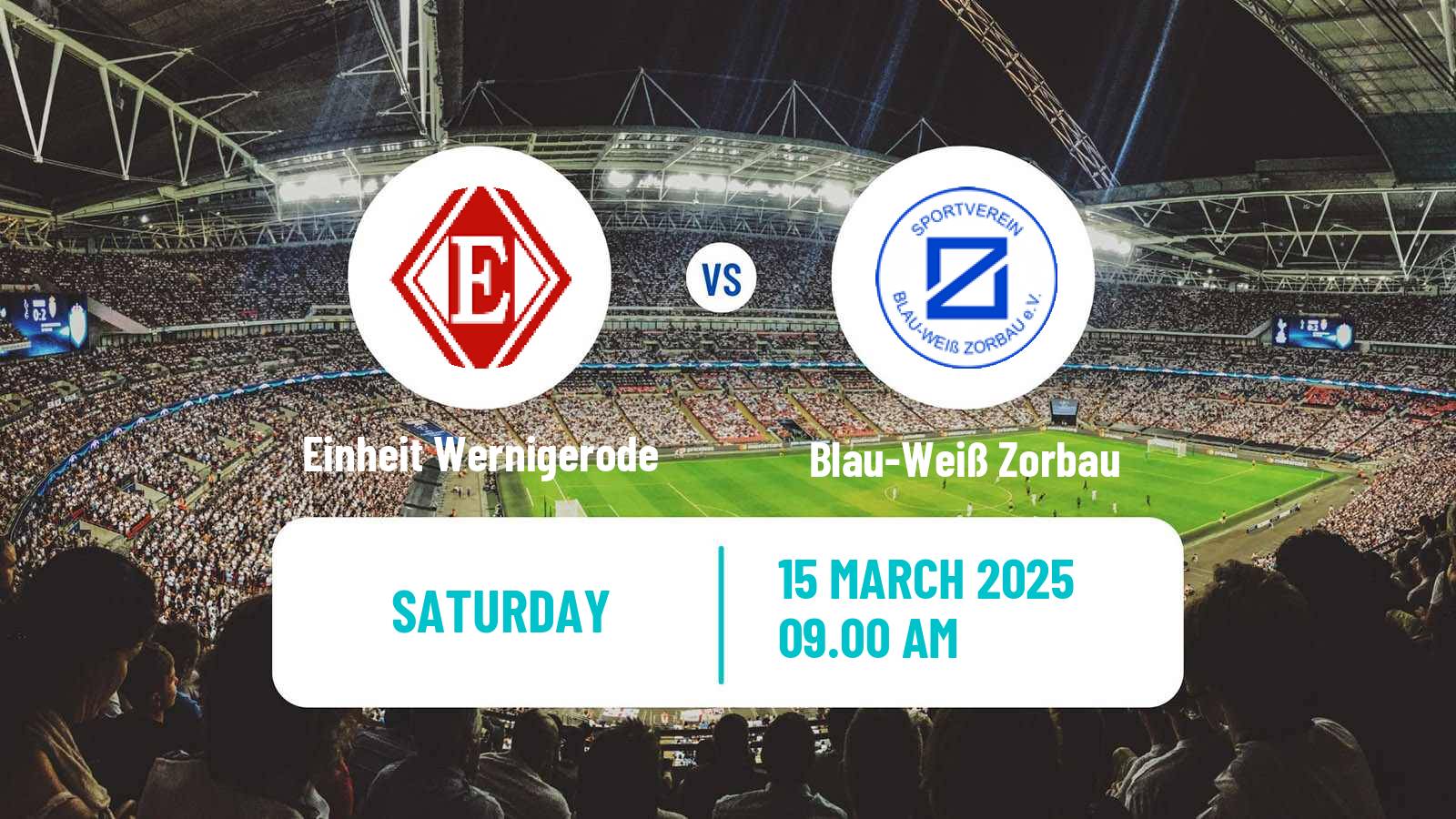 Soccer German Oberliga NOFV- Süd Einheit Wernigerode - Blau-Weiß Zorbau