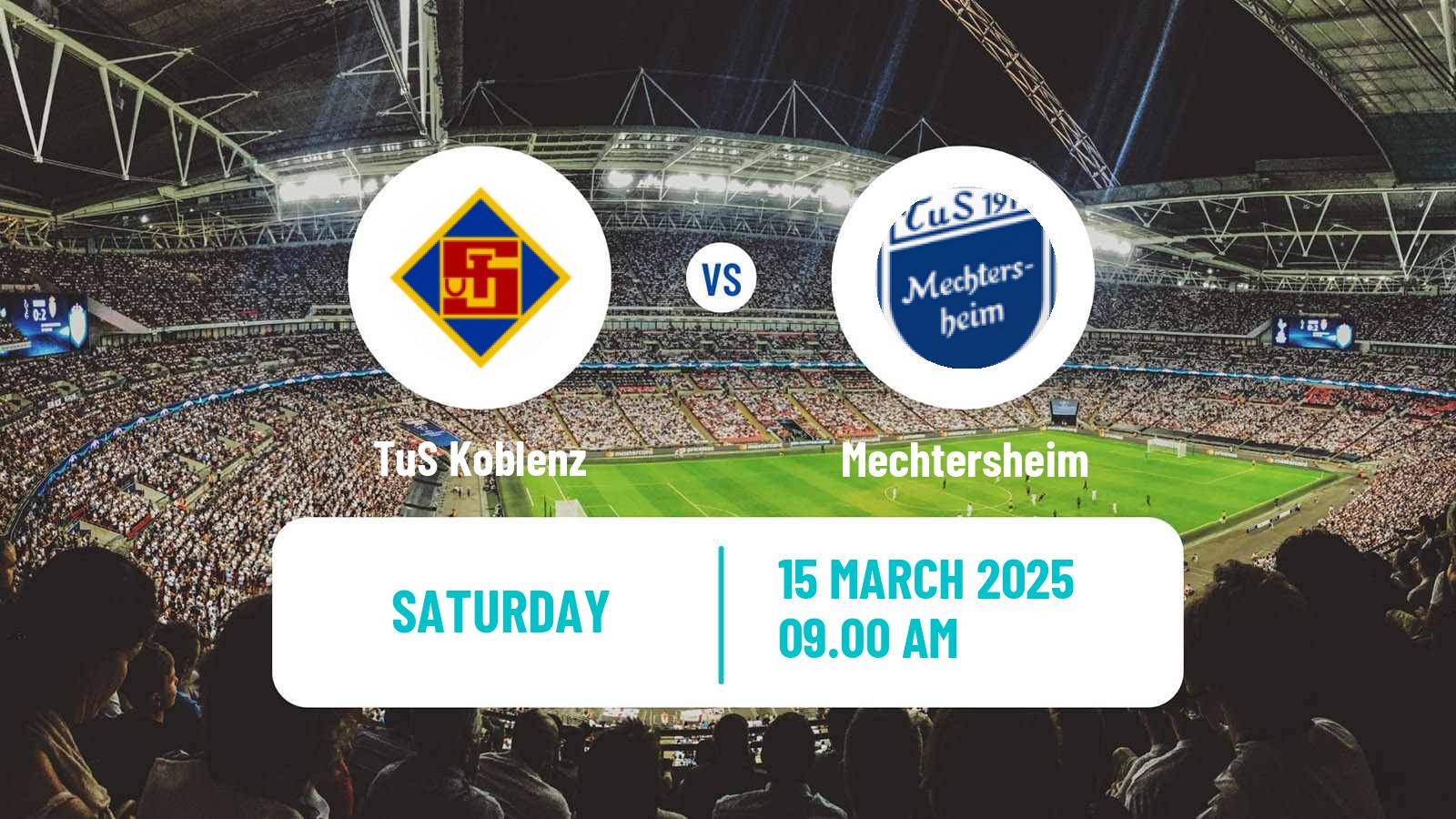Soccer German Oberliga Rheinland-Pfalz/Saar TuS Koblenz - Mechtersheim