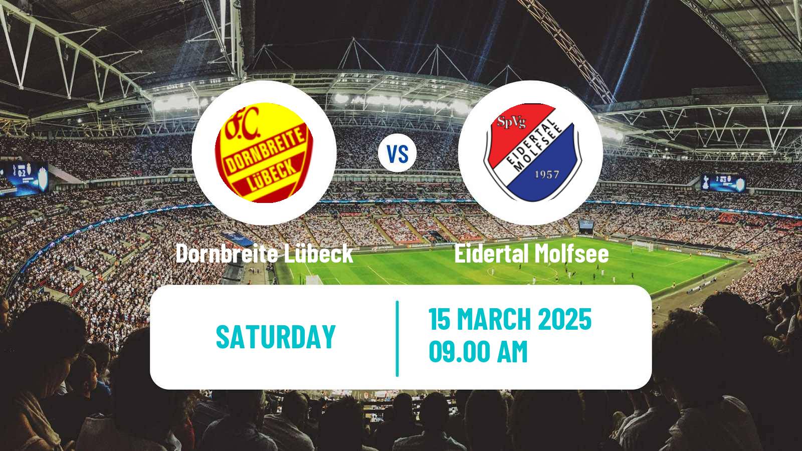 Soccer German Oberliga Schleswig-Holstein Dornbreite Lübeck - Eidertal Molfsee