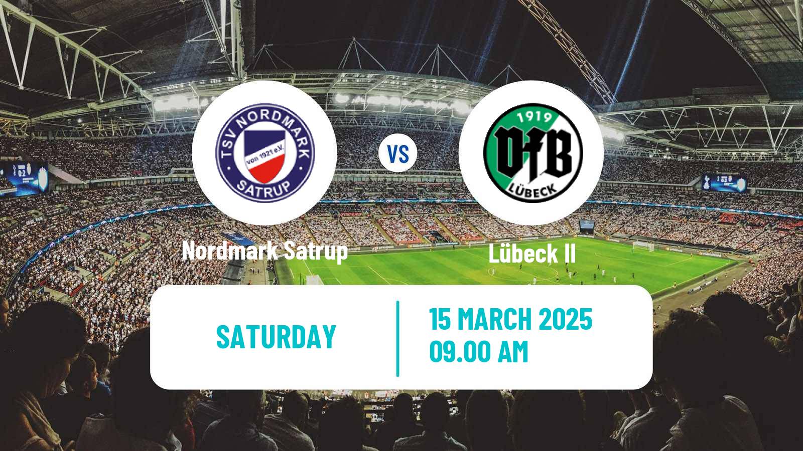 Soccer German Oberliga Schleswig-Holstein Nordmark Satrup - Lübeck II