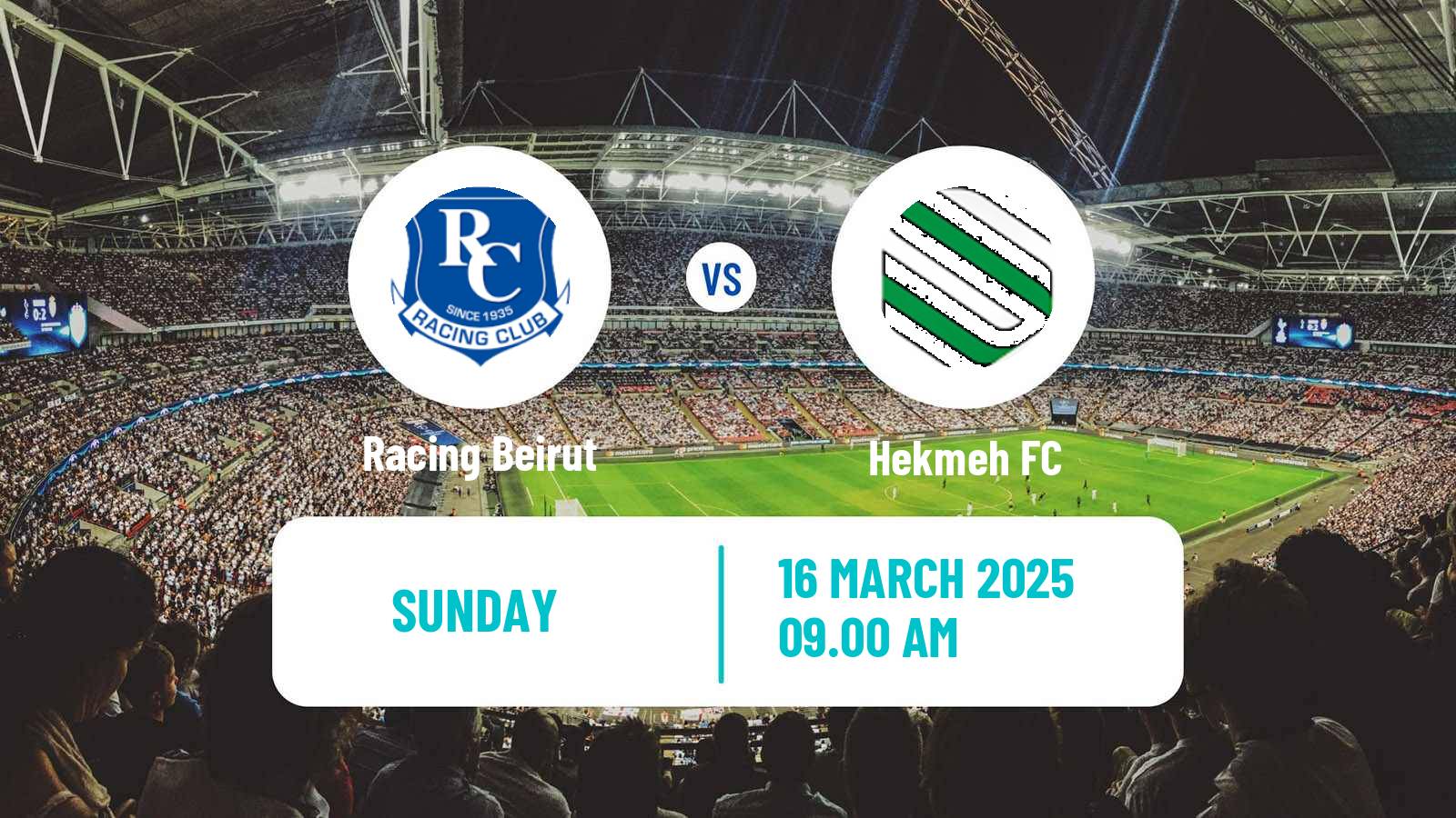 Soccer Lebanese Premier League Racing Beirut - Hekmeh