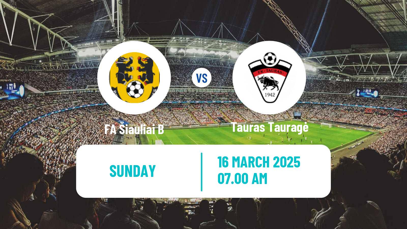Soccer Lithuanian Division 2 FA Šiauliai B - Tauras Tauragė