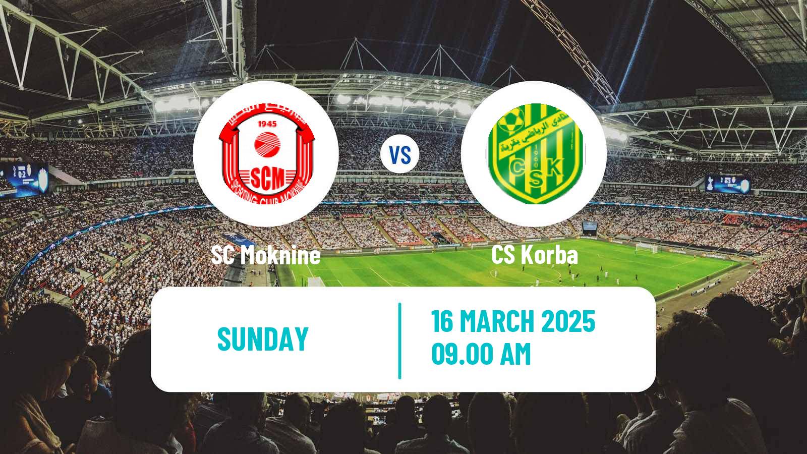 Soccer Tunisian Ligue 2 Moknine - Korba