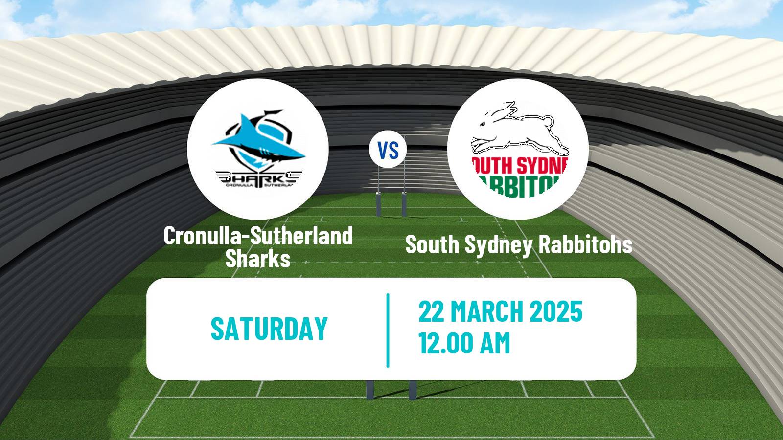 Rugby league Australian NRL Cronulla-Sutherland Sharks - South Sydney Rabbitohs