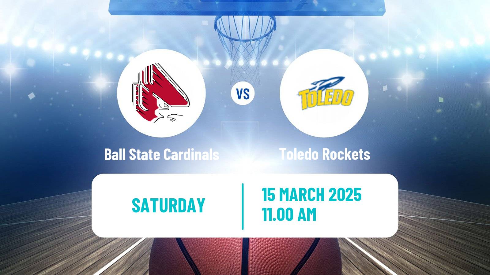 Basketball NCAA College Basketball Women Ball State Cardinals - Toledo Rockets
