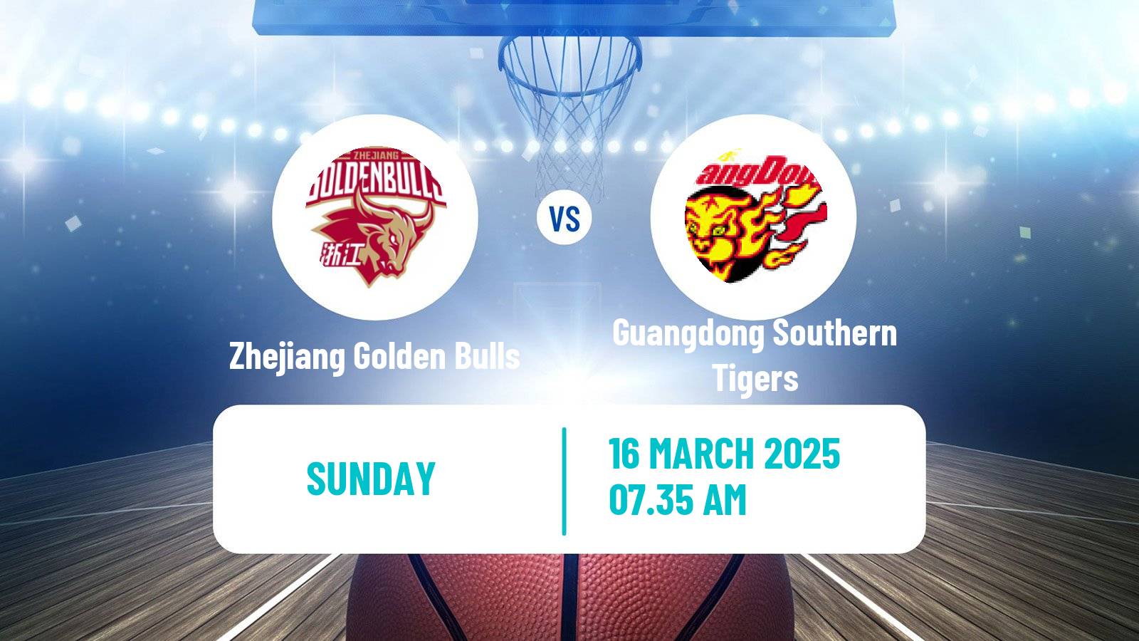 Basketball CBA Zhejiang Golden Bulls - Guangdong Southern Tigers
